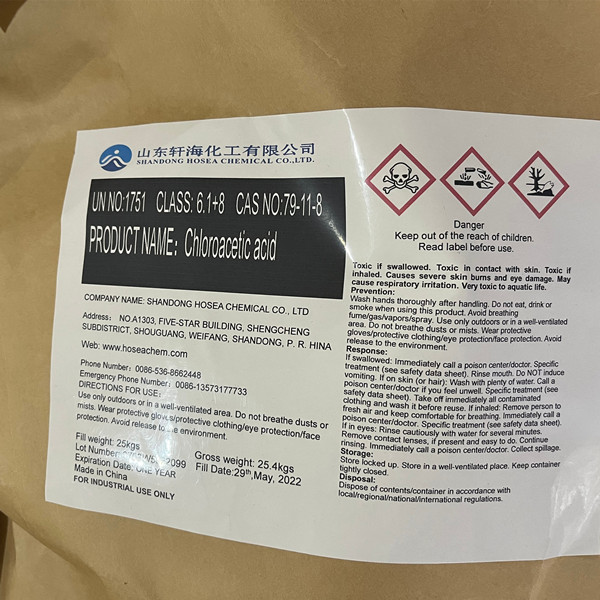 Daily delivery of chloroacetic acid-Hosea Chem