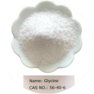 Glycine, CAS 56-40-6, Appearance: White crystalline powder, odorless
