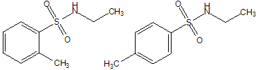 N-Ethyl-o/p-Toluenesulfonamide (NEO/PTSA), CAS 8047-99-2, Molecular Formula: C9H13NO2S N-Ethyl-o/p-Toluenesulfonamide (NEO/PTSA), CAS 8047-99-2, Molecular Formula: C9H13NO2S
