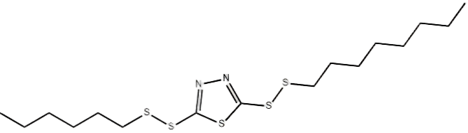 2,5-Bis(tert-nonyldithio)-1,3,4-Thiadiazole, CAS 89347-09-1, Molecular Formula: C20H38N2S5 2,5-Bis(tert-nonyldithio)-1,3,4-Thiadiazole, CAS 89347-09-1, Molecular Formula: C20H38N2S5
