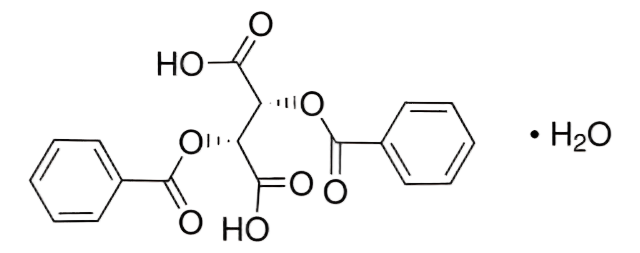 Dibenzoyl-L-tartaric Acid Monohydrate (CAS 62708-56-9), Molecular Formula: C18H16O9 Dibenzoyl-L-tartaric Acid Monohydrate (CAS 62708-56-9), Molecular Formula: C18H16O9