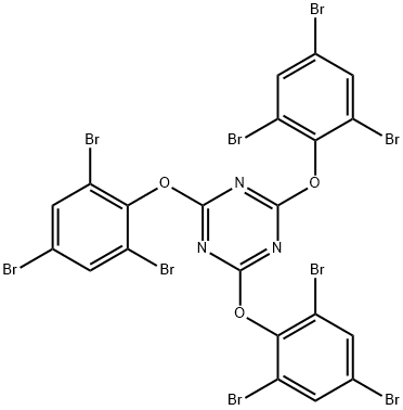 FR-245 Flame Retardant (2,4,6-Tris(2,4,6-tribromophenoxy)-1,3,5-triazine), CAS Number: 25713-60-4, Molecular Formula: C21H6Br9N3O3